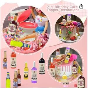 Mini Pink Toilet Cake Topper